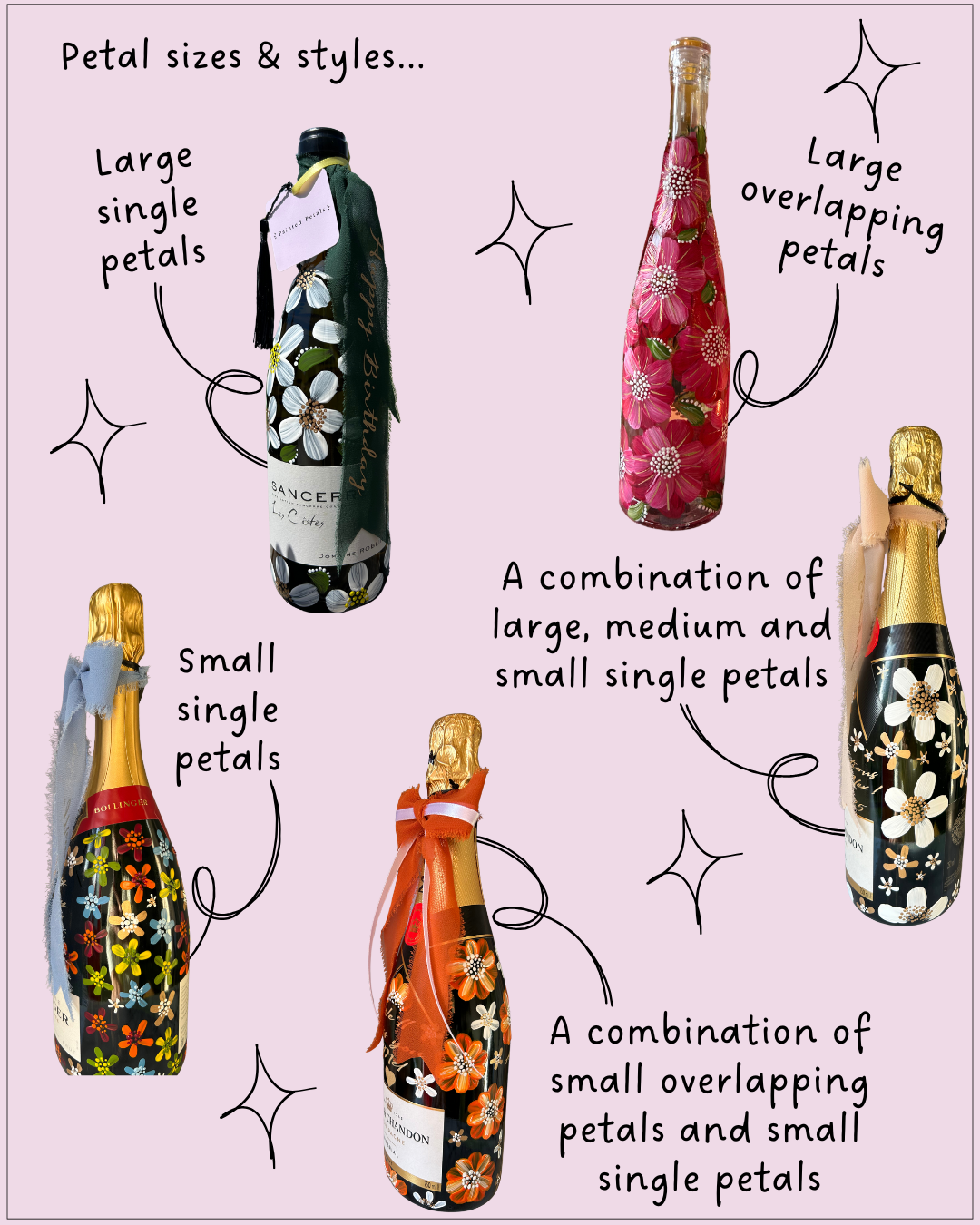 Hand-painted Glass Bottles 🍾